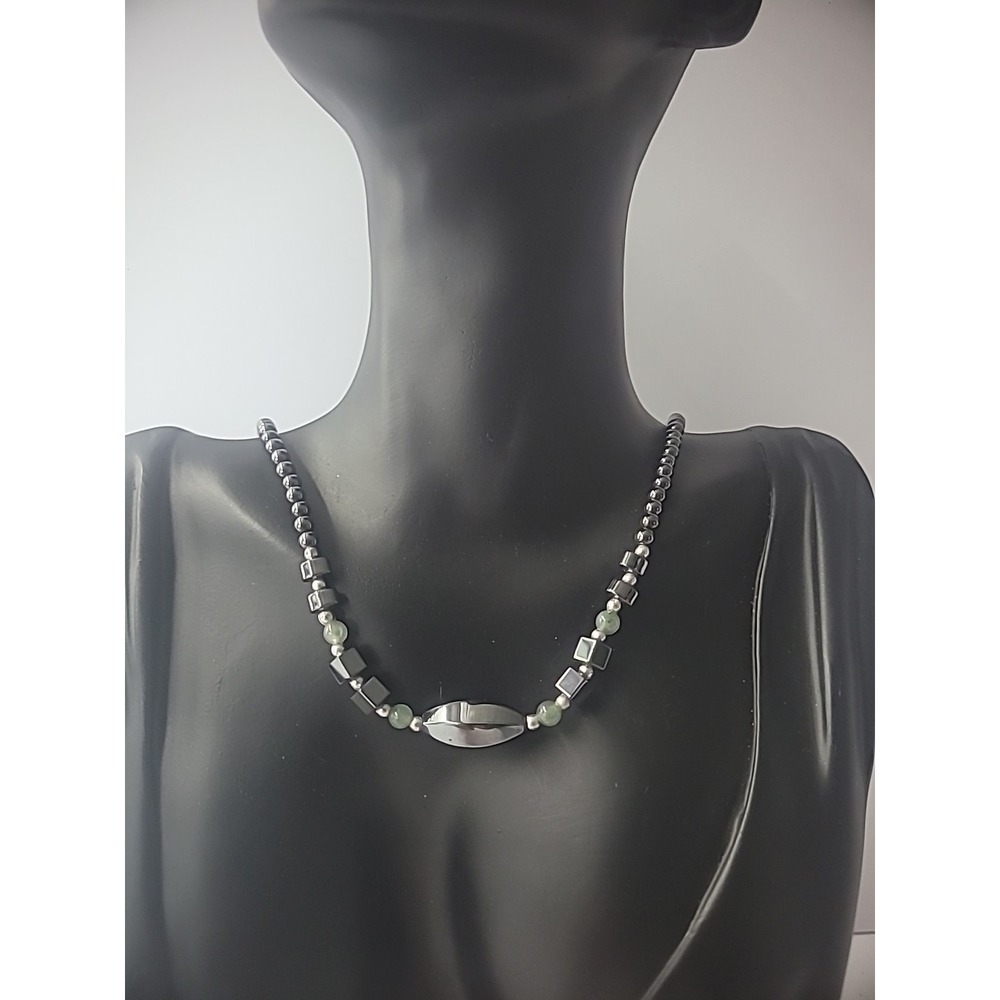 Vintage Necklace Stainless Steel Beaded Oval Pendant Woman Man Jewelry Costume